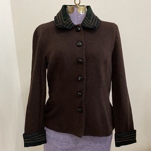 St. John Collection Brown Sweater Jacket/Blazer